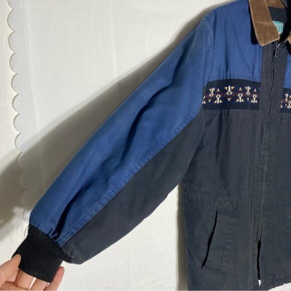 Vintage Canyon Guide Outfitters Black Blue Jacket Coat S - Picture 12 of 16